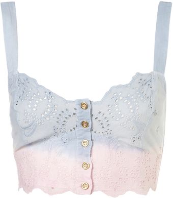 Topshop Dip Dye Broderie Bralet - Lyst