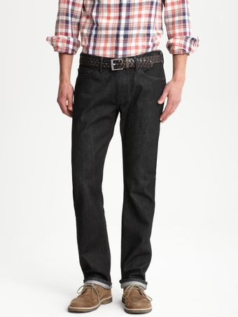 Banana Republic Vintage Straight Dark Grey Jean - Lyst
