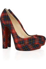 Christian Louboutin Bibi 140 Tartan Pumps