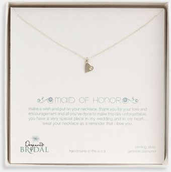 Dogeared Maid Of Honor Heart Pendant Necklace - Lyst