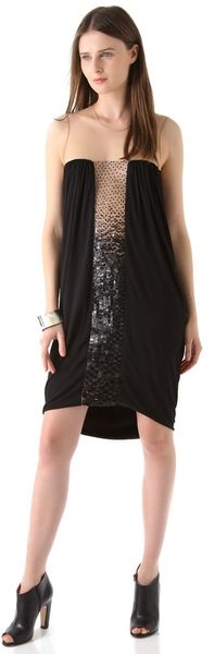 Doo. Ri Ombre Sequined Dress with Sheer Top - Lyst