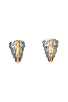 Elizabeth And James Feather Button Earring with Sapphire - Lyst