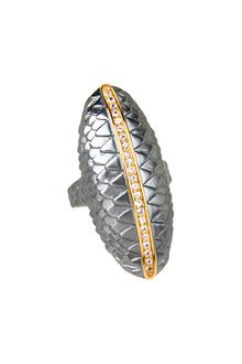 Elizabeth And James Feather North South Ring with Sapphire - Lyst