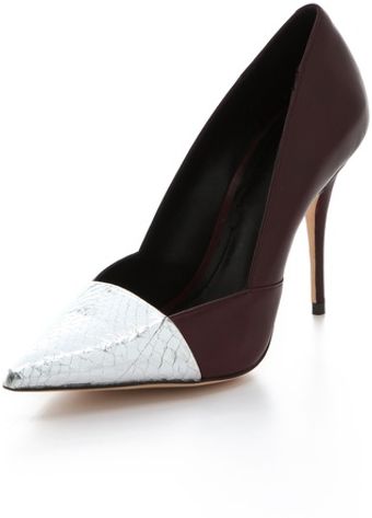 Elizabeth And James Sash Snake Dorsay Pumps - Lyst