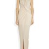 Haute Hippie Draped Jersey Wrap Effect Dress in Beige (cream) - Lyst