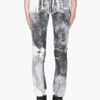 Helmut Lang White Grain Print Jeans in Black (white) - Lyst