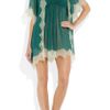Jenny Packham Lacetrimmed Silkchiffon Chemise in Green - Lyst