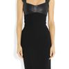Narciso Rodriguez Leather and Crepe Dress in Black - Lyst