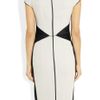 Narciso Rodriguez Paneled Silksatin and Crepe Dress in White (black) - Lyst