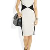 Narciso Rodriguez Paneled Silksatin and Crepe Dress in White (black) - Lyst