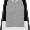 Narciso Rodriguez Colorblock Jersey and Ribbed Merino Wool Sweater in Gray - Lyst
