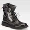 Prada Spazzolato Wingtip Laceup Boot in Purple for Men - Lyst