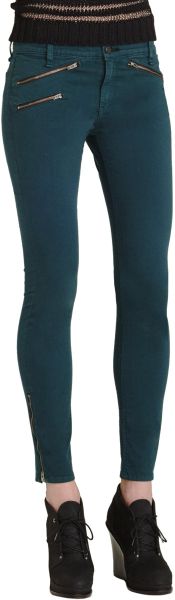 Rag & Bone Zipper Jean  in Blue - Lyst