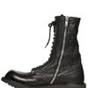 Rick Owens Textured Leather Military Boots in Black for Men - Lyst