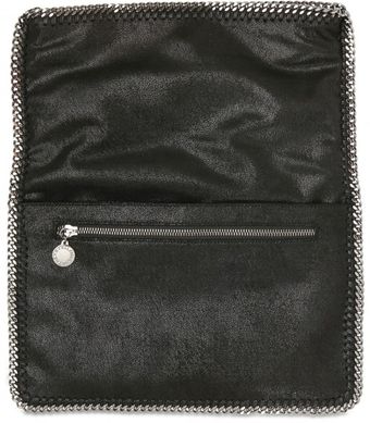 Stella McCartney Shaggy Deer Faux Leather Foldover Clutch - Lyst