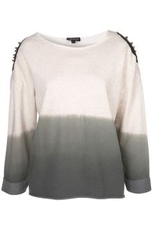 Topshop Studded Dip Dye Sweat - Lyst