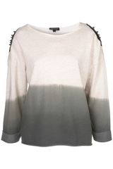 Topshop Studded Dip Dye Sweat