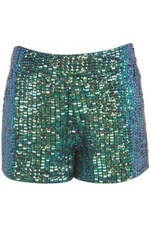 Topshop Mermaid Sequin Shorts - Lyst