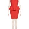 Topshop Peplum Scuba Pencil Dress in Red - Lyst