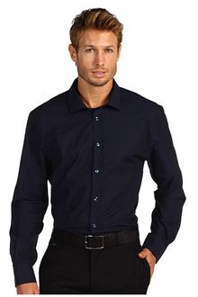 Versace Long Sleeve Subtle Jacquard Button Down Shirt - Lyst