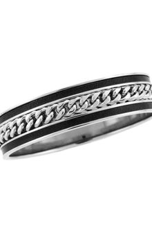 Vince Camuto  Leather and Chain Bangle Bracelet - Lyst