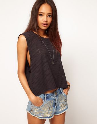 ASOS Collection T-Shirt in Holey Texture - Lyst
