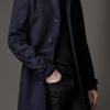 Burberry Midlength Wool Cashmere Trench Coat in Blue for Men (navy) - Lyst