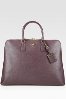 Prada Saffiano Lux Large Bugatti - Lyst