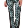 10 Crosby By Derek Lam Seamed Lattice Print Pants in Green - Lyst