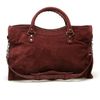 Balenciaga Classic City Suede Bag in Brown (burgundy) - Lyst