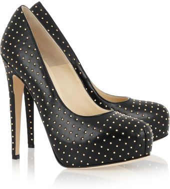 Brian Atwood Maniac Studded Nappa Leather Pumps - Lyst