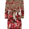 Gucci Floralprint Silkgeorgette Dress in Brown (floral) - Lyst