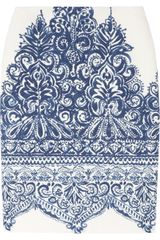 J.Crew No 2 Printed Cottonblend Piqué Pencil Skirt