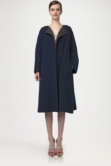 Jil Sander Bicolor Wool Coat - Lyst