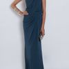Elie Saab One Shoulder Draped Gown in Blue (black) - Lyst