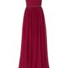 Elie Saab Chiffon Beaded Cap Sleeve Gown in Red (cherry) - Lyst