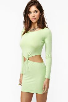 Nasty Gal Double Knot Dress Lime - Lyst
