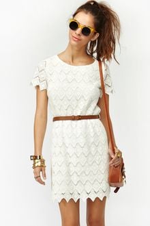 Nasty Gal Belted Crochet Dress - Lyst