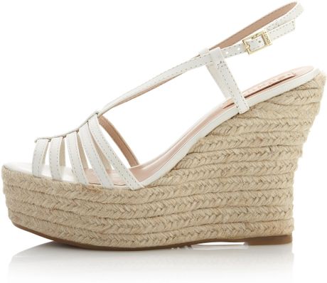 Schutz Slingback Wedge Sandal Off White in White (offwhite) | Lyst