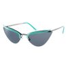 Asos Color Highbrow Rimless Cat Eye Sunglasses in Green - Lyst