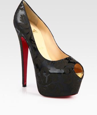 Christian Louboutin Highness Arabesque Motif Patent Leather Platform Pumps - Lyst