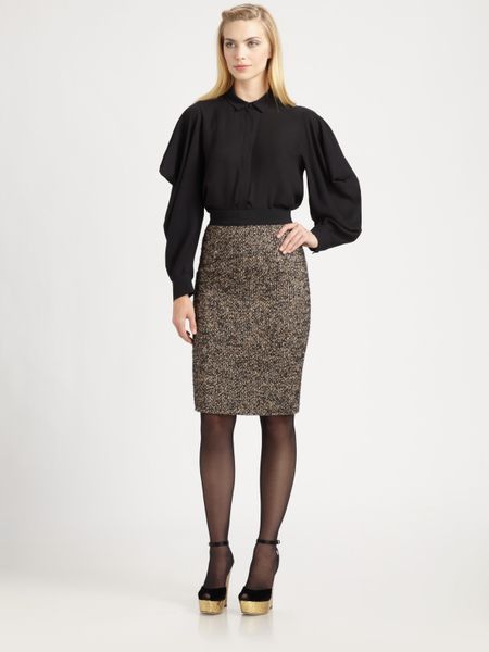 Giambattista Valli Silk Blouse in Black - Lyst