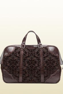 Gucci Goldmark Jacquard Velvet Carryon Duffle Bag - Lyst