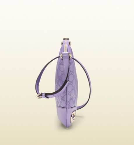 heartshaped interlocking messenger lovely bag gucci lilac purple