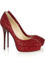 Jimmy Choo Cosmic Glitter Finish Leather Pumps