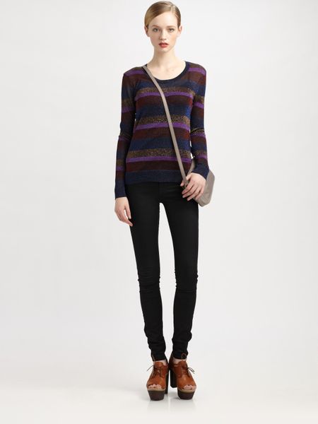 Marc By Marc Jacobs Vanya Lurex Sweater in Multicolor (blue) - Lyst