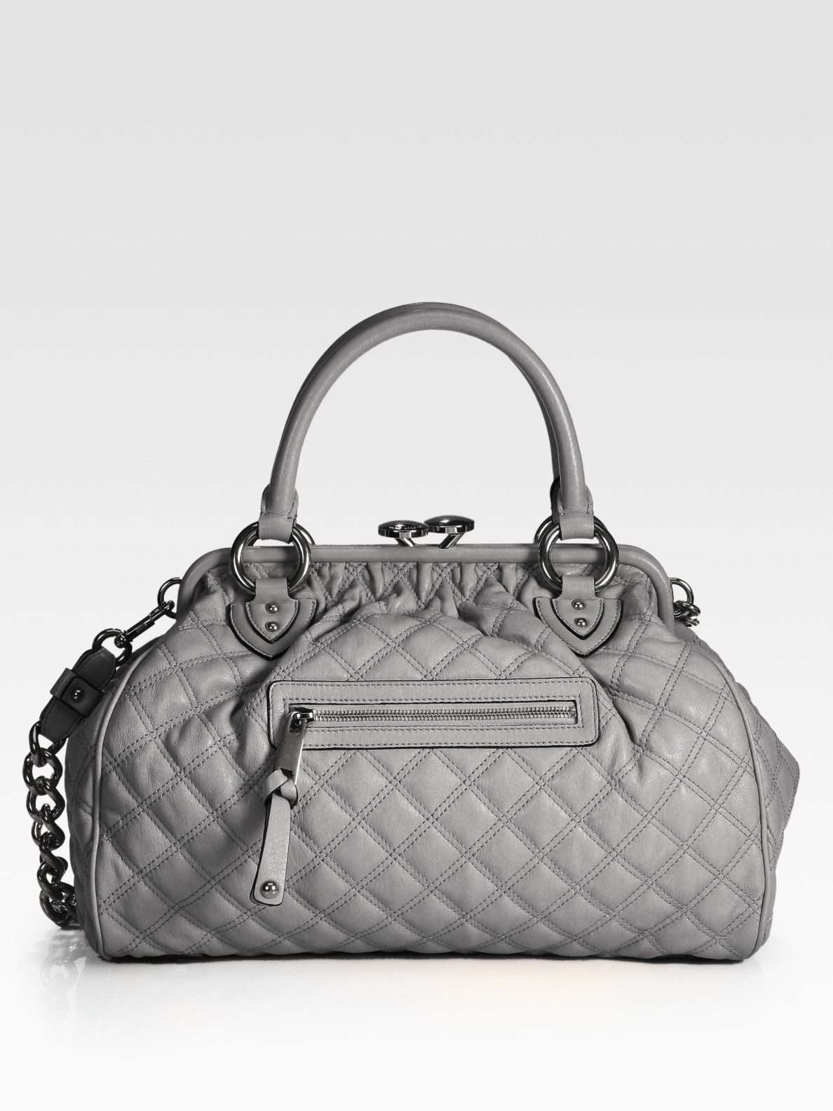 Marc Jacobs Classic Quilted Leather Stam Bag in Gray (grey) Lyst