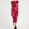 Marc Jacobs Sequined Flower Dress in Red (magenta) - Lyst