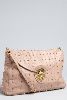 Miu Miu Cameo Studded Leather Shoulder Bag - Lyst