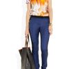 Preen Sonja Midrise Twill Skinny Pants in Blue - Lyst